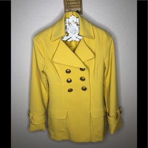 Forever 21 Women Yellow Jacket  Blazer Coat Sz S